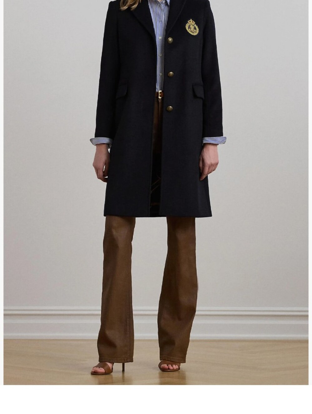 Womens Lauren Ralph Lauren Wool Blend Reefer Coat Size 4 NWT - Picture 4 of 13